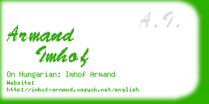 armand imhof business card